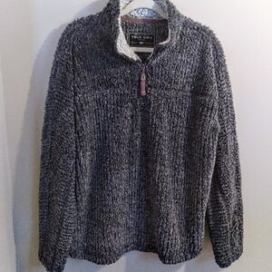 True Grit 1/4‎ Zip Cozy Lightweight Sherpa Pullover Nordic Sweater Unisex